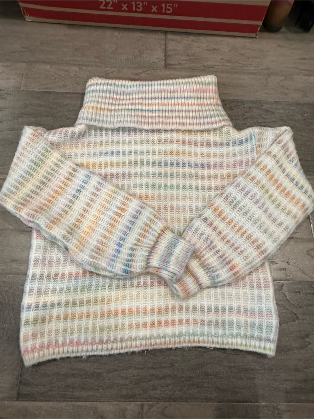 Women's Multi-Stripe Turtleneck Sweater - Pastel